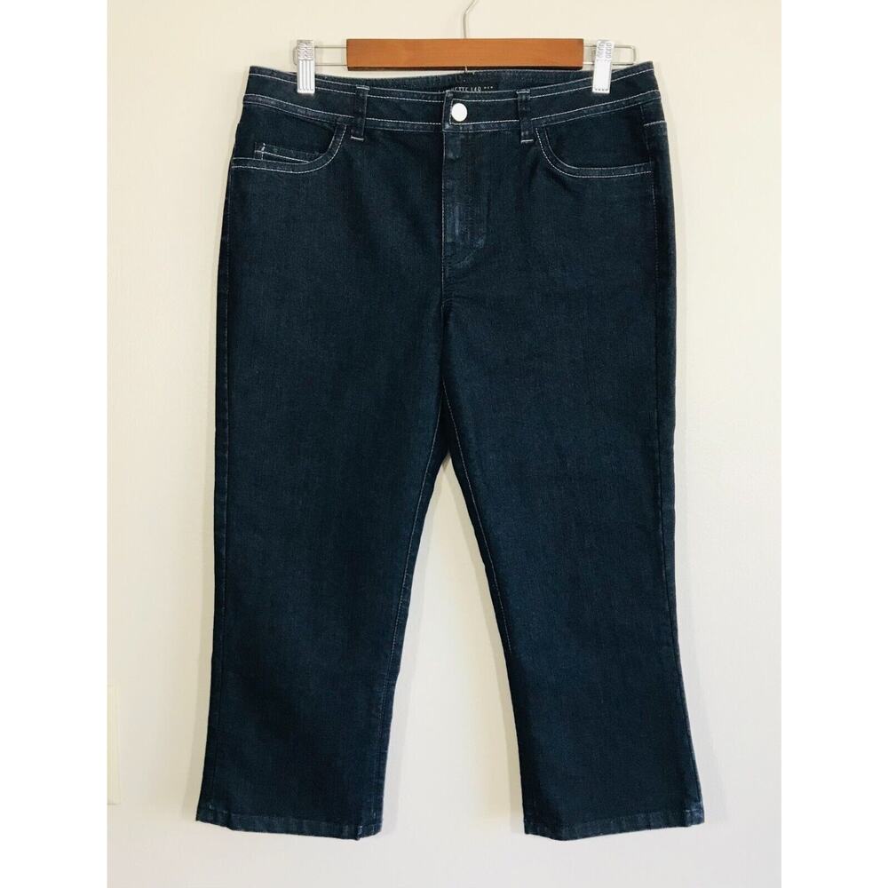 Lafayette148 Shorts Denim Jean Jorts Capri Size 6 Indigo Blue NWOT